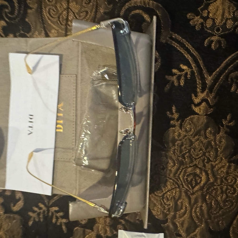 DITA EMBRA DTS155-A-03 Silver Gold Dark Gradient Lens Rimless Sunglasses- New - Picture 15 of 16